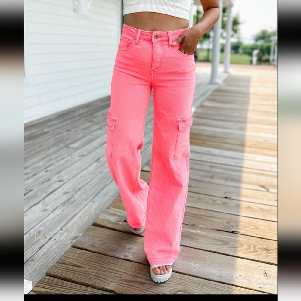 Risen Jeans Women's Pink Cargo